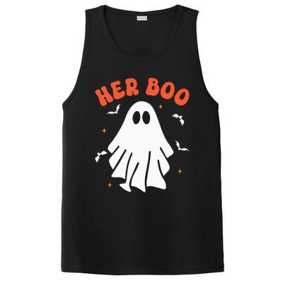 Her Boo & His Boo Funny Matching Halloween Pajama Couples PosiCharge Competitor Tank