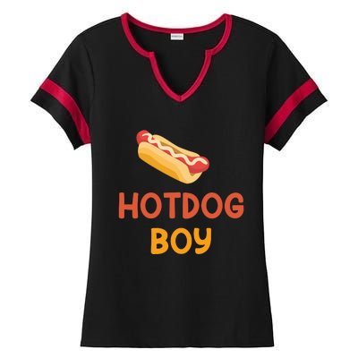 Hotdog Boy Hotdog Lover Gift Ladies Halftime Notch Neck Tee