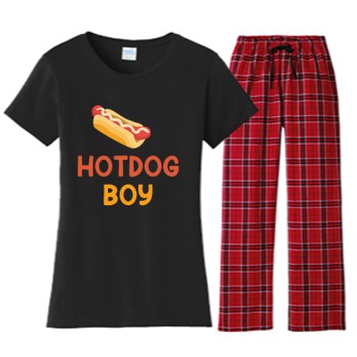 Hotdog Boy Hotdog Lover Gift Women's Flannel Pajama Set