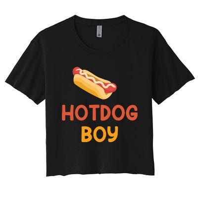 Hotdog Boy Hotdog Lover Gift Women's Crop Top Tee