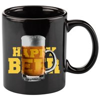 Happy Beer 11oz C Handle Ceramic Mug