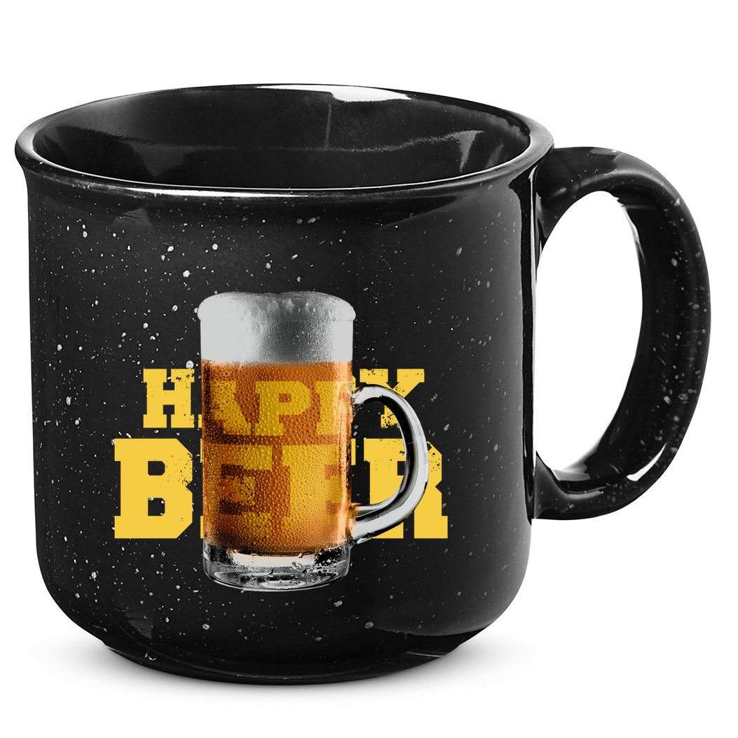 Happy Beer 15oz Campfire Ceramic Mug