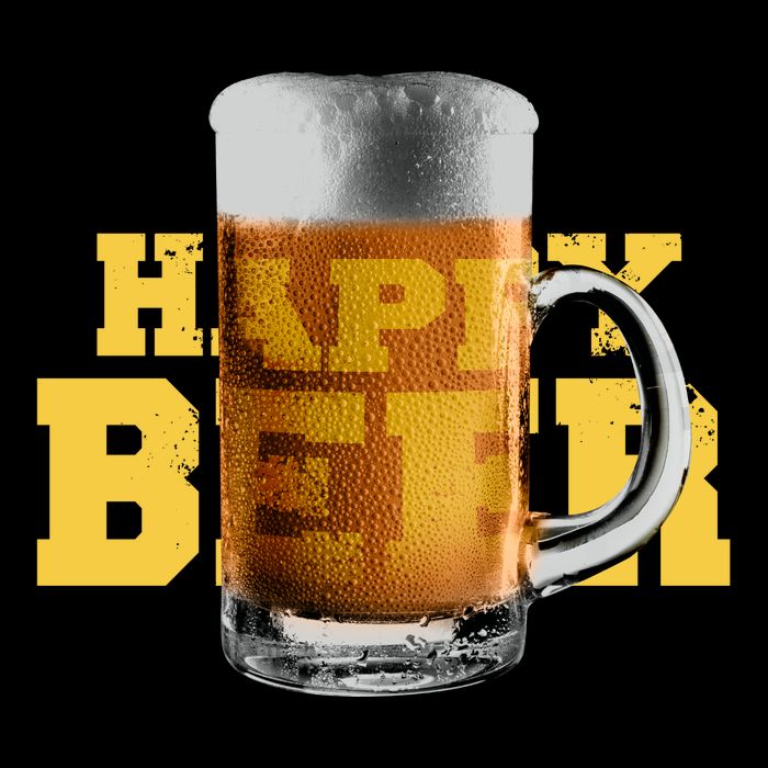 Happy Beer Flat Bill Trucker Hat