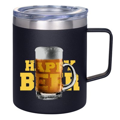 Happy Beer 12oz Stainless Steel Coffee Mug