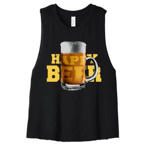 Happy Beer Women's Racerback Cropped Tank