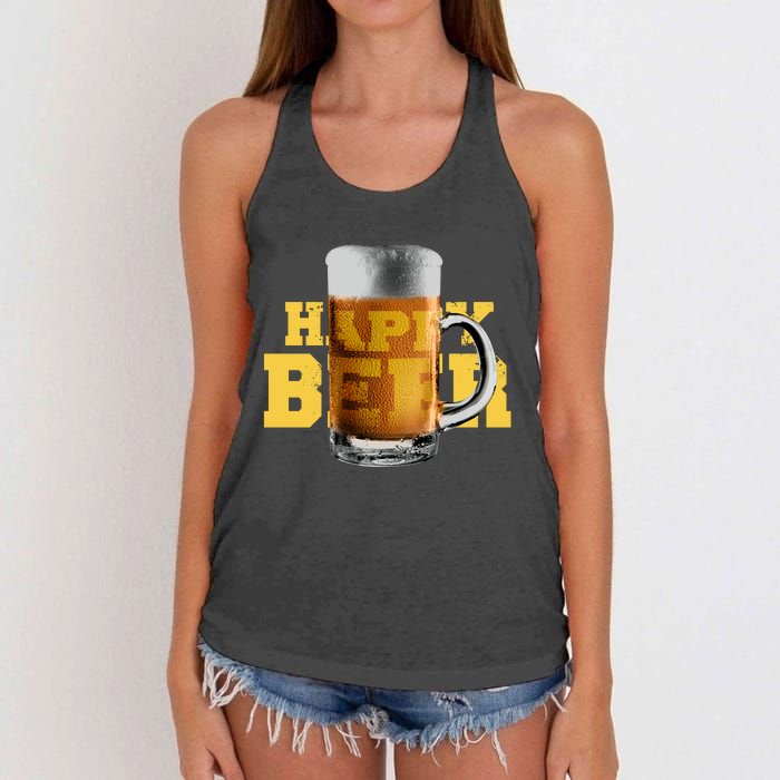 Happy Beer Women's Knotted Racerback Tank