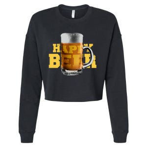 Happy Beer Cropped Pullover Crew