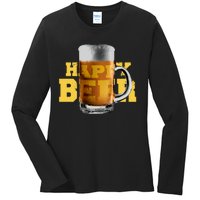 Happy Beer Ladies Long Sleeve Shirt