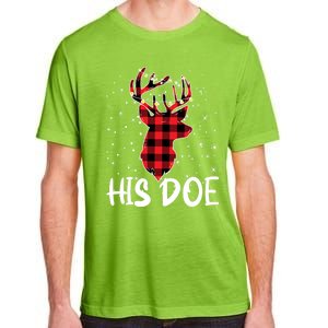 Her Buck His Doe Reindeer Xmas Matching Couples Christmas Gift Adult ChromaSoft Performance T-Shirt