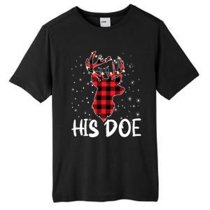 Her Buck His Doe Reindeer Xmas Matching Couples Christmas Gift Tall Fusion ChromaSoft Performance T-Shirt