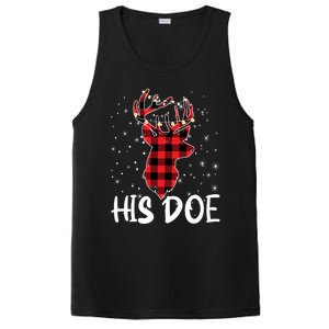 Her Buck His Doe Reindeer Xmas Matching Couples Christmas Gift PosiCharge Competitor Tank