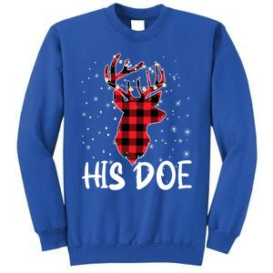 Her Buck His Doe Reindeer Xmas Matching Couples Christmas Gift Sweatshirt