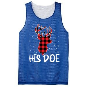 Her Buck His Doe Reindeer Xmas Matching Couples Christmas Gift Mesh Reversible Basketball Jersey Tank