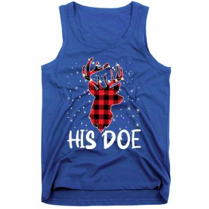 Her Buck His Doe Reindeer Xmas Matching Couples Christmas Gift Tank Top