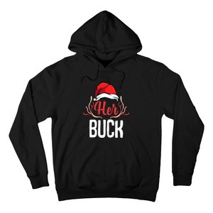 Her Buck His Doe Couples Matching Merry Christmas Hoodie