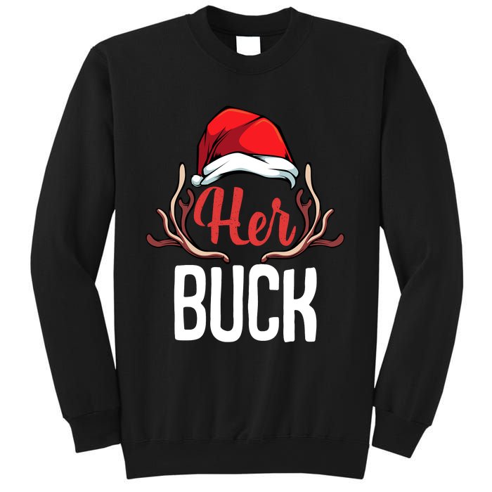 Her Buck His Doe Couples Matching Merry Christmas Sweatshirt