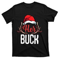 Her Buck His Doe Couples Matching Merry Christmas T-Shirt