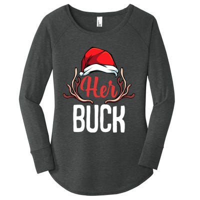 Her Buck His Doe Couples Matching Merry Christmas Women's Perfect Tri Tunic Long Sleeve Shirt