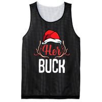 Her Buck His Doe Couples Matching Merry Christmas Mesh Reversible Basketball Jersey Tank