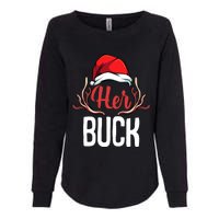 Her Buck His Doe Couples Matching Merry Christmas Womens California Wash Sweatshirt