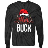 Her Buck His Doe Couples Matching Merry Christmas Tie-Dye Long Sleeve Shirt