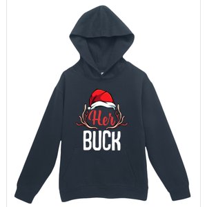 Her Buck His Doe Couples Matching Merry Christmas Urban Pullover Hoodie