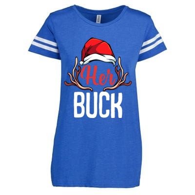 Her Buck His Doe Couples Matching Merry Christmas Enza Ladies Jersey Football T-Shirt