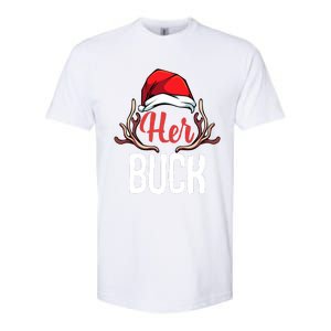 Her Buck His Doe Couples Matching Merry Christmas Softstyle CVC T-Shirt