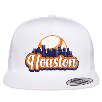 Houston Baseball Flat Bill Trucker Hat