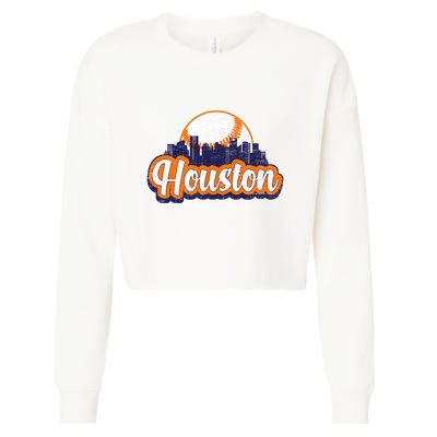 Houston Baseball Cropped Pullover Crew