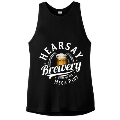 Hearsay Brewery Home Of The Mega Pint Beer Funny Ladies PosiCharge Tri-Blend Wicking Tank