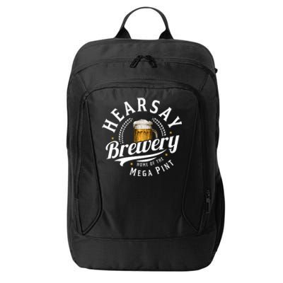 Hearsay Brewery Home Of The Mega Pint Beer Funny City Backpack