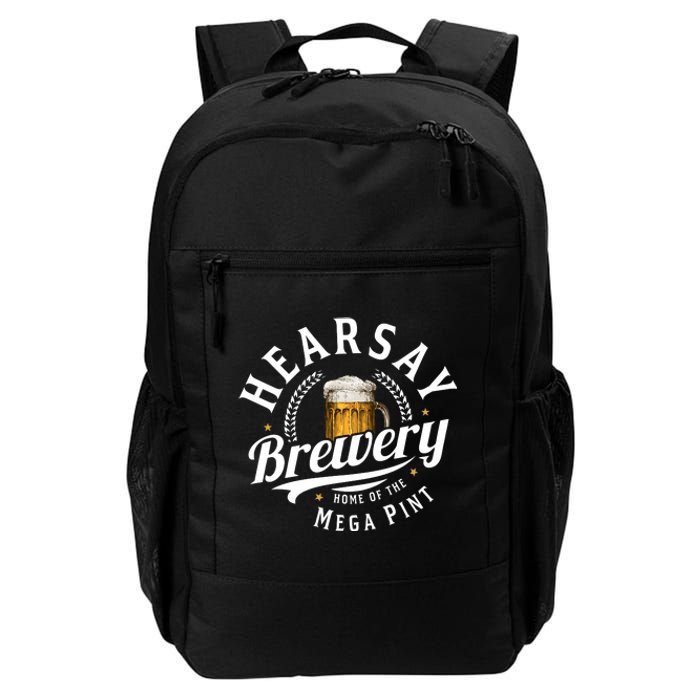 Hearsay Brewery Home Of The Mega Pint Beer Funny Daily Commute Backpack