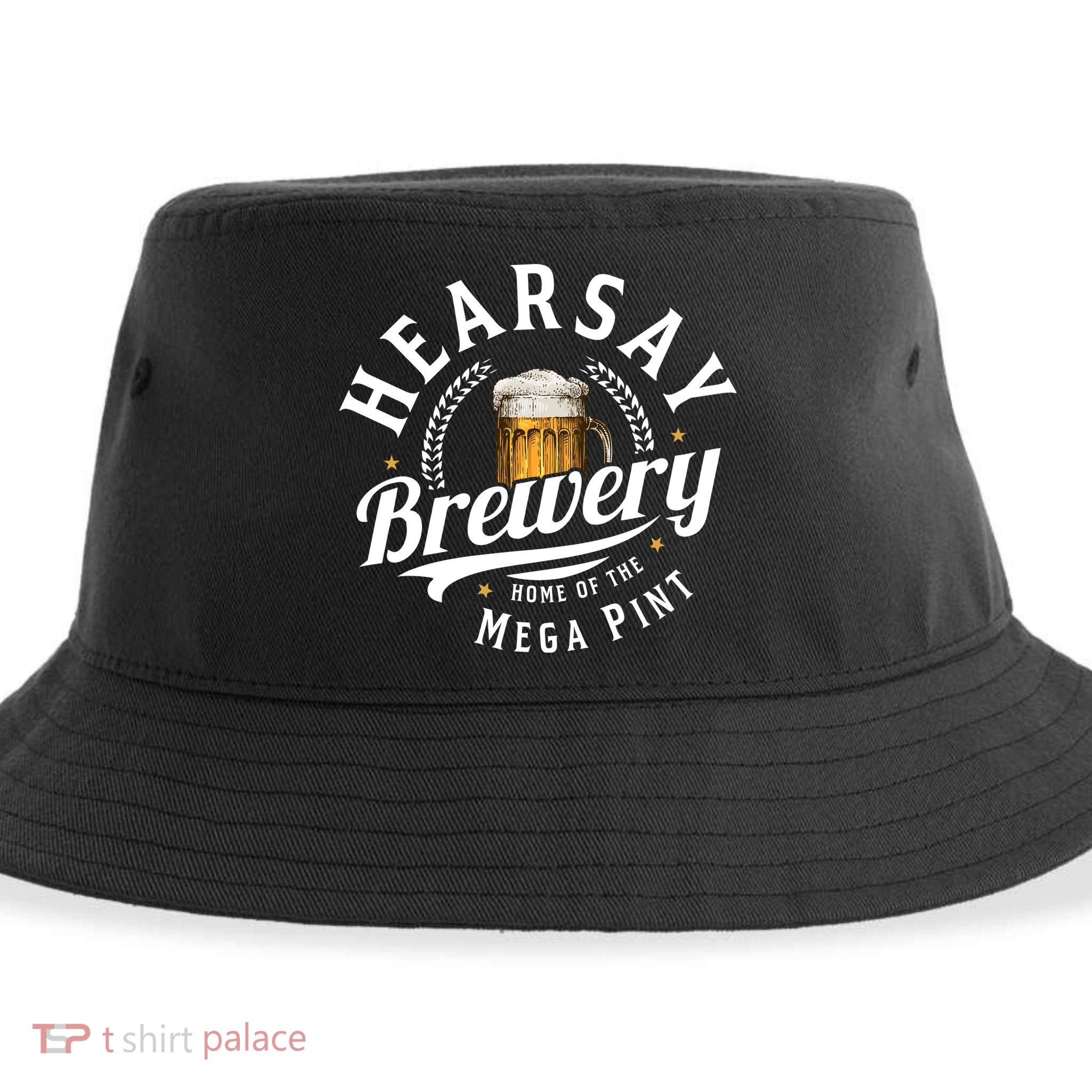Hearsay Brewery Home Of The Mega Pint Beer Funny Sustainable Bucket Hat