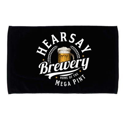 Hearsay Brewery Home Of The Mega Pint Beer Funny Microfiber Hand Towel