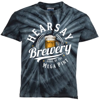 Hearsay Brewery Home Of The Mega Pint Beer Funny Kids Tie-Dye T-Shirt