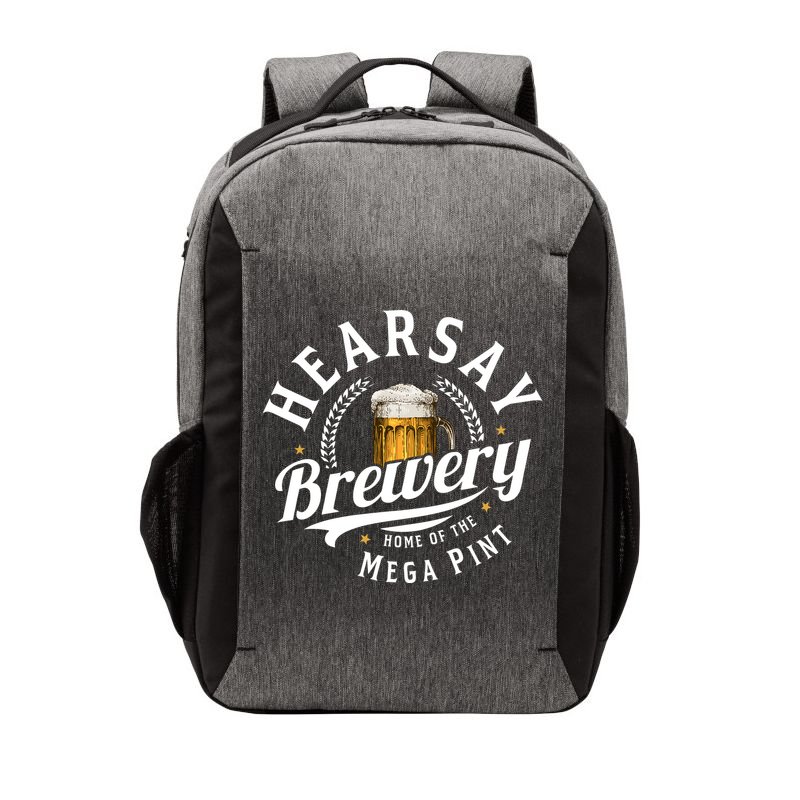Hearsay Brewery Home Of The Mega Pint Beer Funny Vector Backpack
