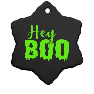 Hey Boo Halloween Costume Gift Ceramic Star Ornament