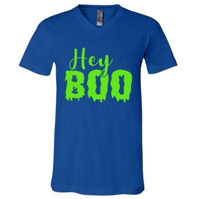 Hey Boo Halloween Costume Gift V-Neck T-Shirt