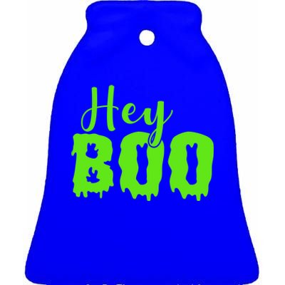 Hey Boo Halloween Costume Gift Ceramic Bell Ornament