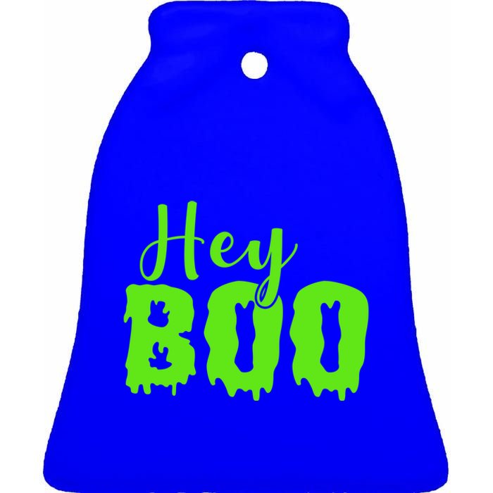 Hey Boo Halloween Costume Gift Ceramic Bell Ornament