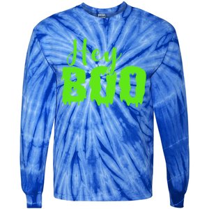 Hey Boo Halloween Costume Gift Tie-Dye Long Sleeve Shirt