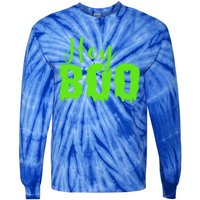 Hey Boo Halloween Costume Gift Tie-Dye Long Sleeve Shirt