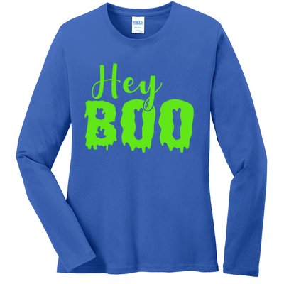 Hey Boo Halloween Costume Gift Ladies Long Sleeve Shirt