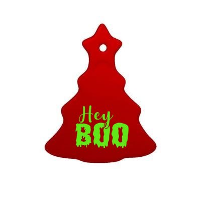 Hey Boo Halloween Costume Gift Ceramic Tree Ornament