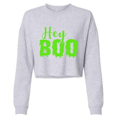 Hey Boo Halloween Costume Gift Cropped Pullover Crew