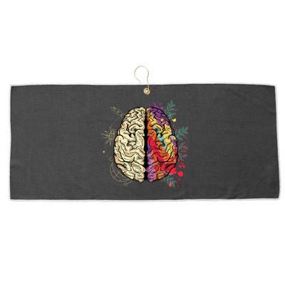 Human Brain Large Microfiber Waffle Golf Towel