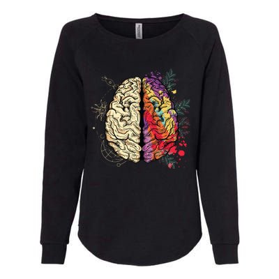 Human Brain Womens California Wash Sweatshirt