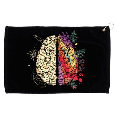 Human Brain Grommeted Golf Towel