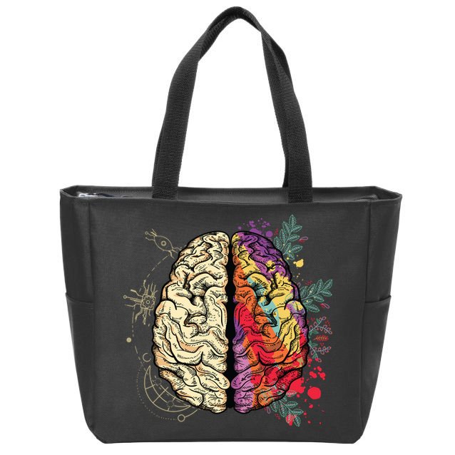Human Brain Zip Tote Bag
